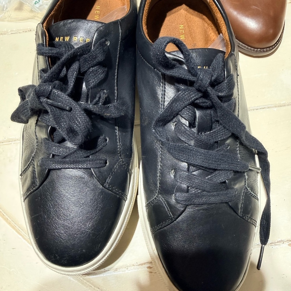 New Republic Black Leather Men's Sneakers